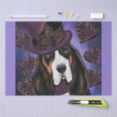 Papier Mousseline Basset Hound STEAMPUNK (Artisanat)