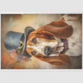 Papier Mousseline Basset Hound Steampunk 2 Découpage papier (Recto)