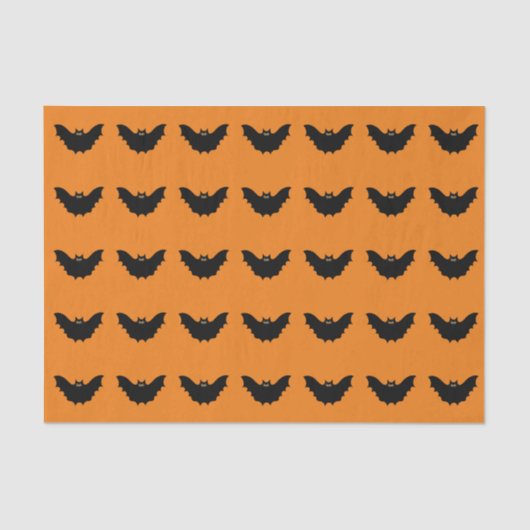 Papier Mousseline Bat noir d'Halloween (Recto)