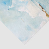 Papier Mousseline Bateau aquarelle sur le découpage Blue Water (Détail)