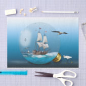 Papier Mousseline Bateau dans une ampoule (Artisanat)