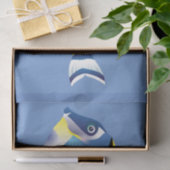 Papier Mousseline Bateau de découpage bleu de poisson tropical (Cadeau)