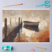 Papier Mousseline Bateau de la jetée Peinture de la Terre Découpage (Artisanat)