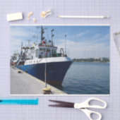 Papier Mousseline Bateau de pêche à l'amarrage (Artisanat)