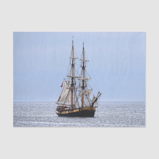 Papier Mousseline Bateau de pêche nautique Ciel bleu (Recto)