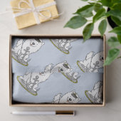 Papier Mousseline Bateau Nautique American Eskimo Chien mignonne (Cadeau)