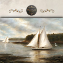 Bateaux à voile sur la page de découpage Tranquil