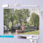 PAPIER MOUSSELINE BATEAUX DE CANAL (Artisanat)