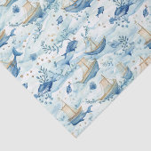 Papier Mousseline Bateaux océaniques avec découpage de baleines (Détail)