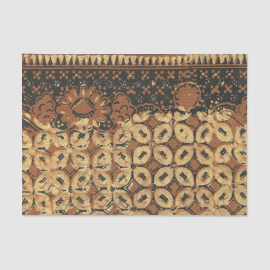 Papier Mousseline Batik Earthy Coffee Bean Elegant Rustic Rugged (Recto)