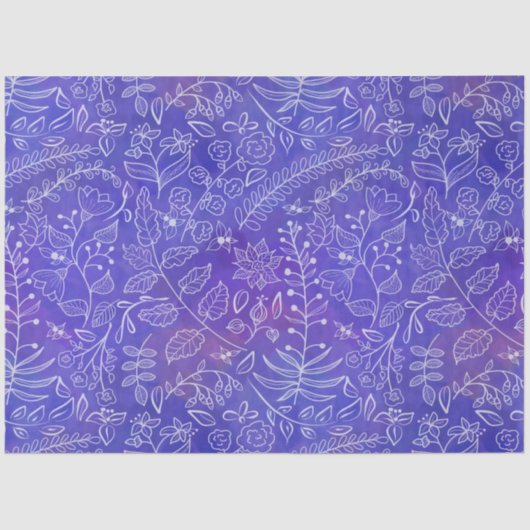 Papier Mousseline Batik Style Boho Botanical Lovely (Recto)