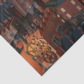 Papier Mousseline Bâtiments Steampunk Ville Découpage 20x30 (Détail)