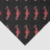 Papier Mousseline Batman Arkham Knight Logo rouge (Détail)