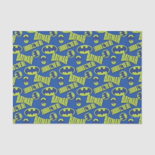 Papier Mousseline Batman - Le Motif du Chevalier foncé (Recto)