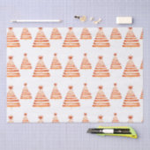 Papier Mousseline Bâton de cannelle rouge Boho rustique Arbre de Noë (Artisanat)