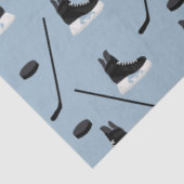 Papier Mousseline Bâton de hockey sur glace bleu poussiéreux, Motif (Détail)