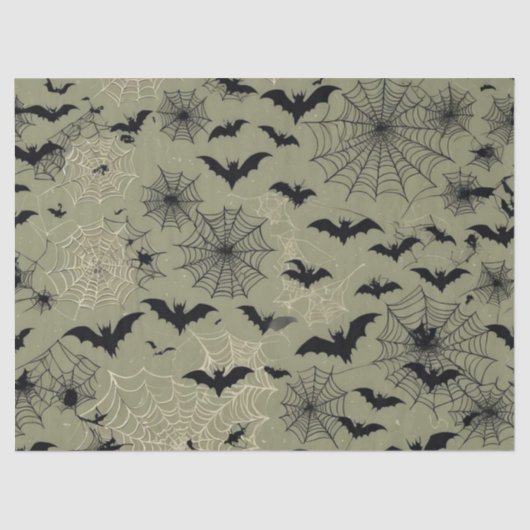 Papier Mousseline Bats Araignées Webs (Recto)