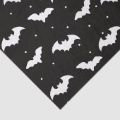 Papier Mousseline Bats noirs et blancs Halloween noir (Détail)