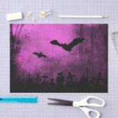 Papier Mousseline Battes éffrayantes de Halloween dans le cimetière (Artisanat)