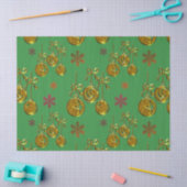 Papier Mousseline Baubles de Noël or pour Noël vert (Artisanat)