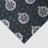 Papier Mousseline Baubles de Noël turquoise Bokeh et Silver Foil (Détail)