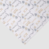 Papier Mousseline Baubles de vacances minimaux Noir et Or (Détail)