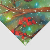 Papier Mousseline Baules De Noël Rouges Et Lumières (Détail)