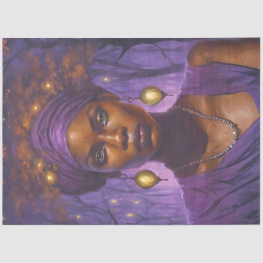 Papier Mousseline Bayou Forest Witch – Gothic Decoupage Voodoo (Recto)