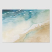 Papier Mousseline Beach Blue Ocean Sand Mariage (Recto)