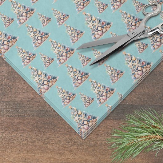 Papier Mousseline Beach Christmas