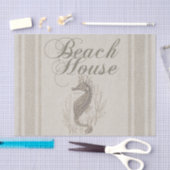 Papier Mousseline Beach House Seahorse Seashore (Artisanat)