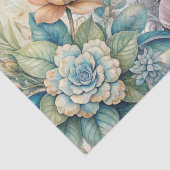 Papier Mousseline Beachy Pastel Butterflies &  Seashells Decoupage  (Détail)