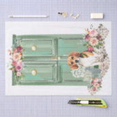 Papier Mousseline Beagle à la porte (Artisanat)