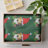 Papier Mousseline Beagle à Noël à Santa Hat (Cadeau)