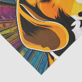 Papier Mousseline Beagle couleur motif (Détail)