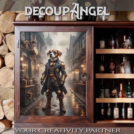 Papier Mousseline Beagle - Découpage -