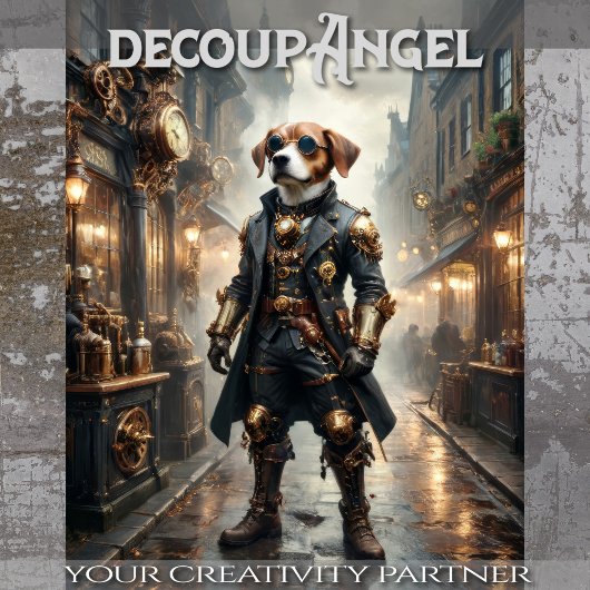 Papier Mousseline Beagle - Découpage -