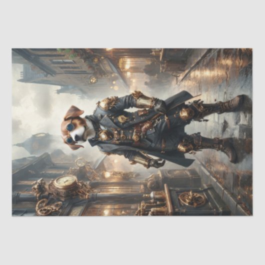 Papier Mousseline Beagle - Découpage - (Recto)