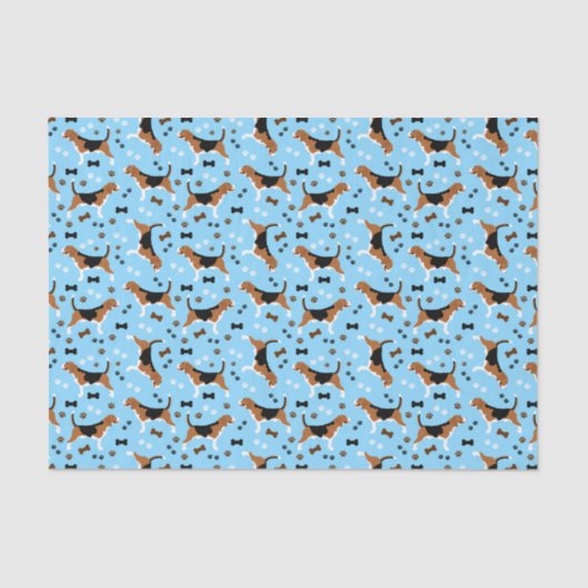 Papier Mousseline Beagle Motif chien mignon Beagle (Recto)