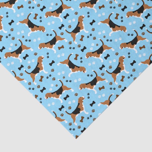 Papier Mousseline Beagle Motif chien mignon Beagle (Détail)