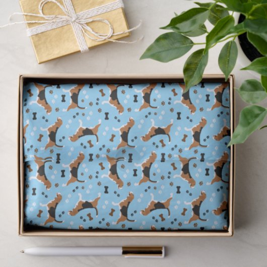 Papier Mousseline Beagle Motif chien mignon Beagle (Cadeau)