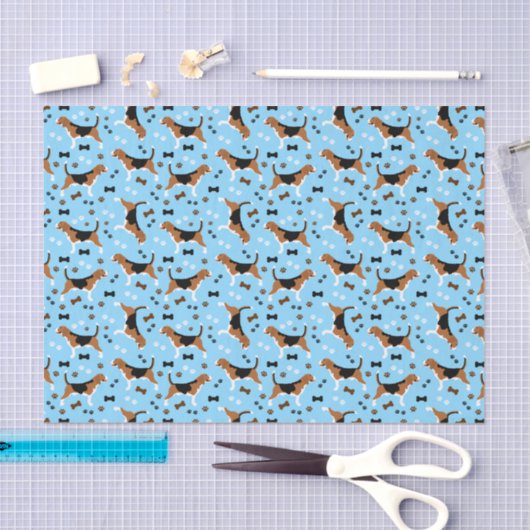 Papier Mousseline Beagle Motif chien mignon Beagle (Artisanat)