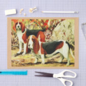 Papier Mousseline Beagle vintage et basset (Artisanat)