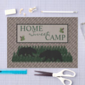 Papier Mousseline Bear Pine Forest Home Sweet Camp\ (Artisanat)