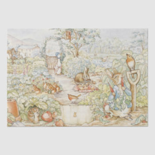 Papier Mousseline Beatrix Potter Peter le lapin amis dans le jardin