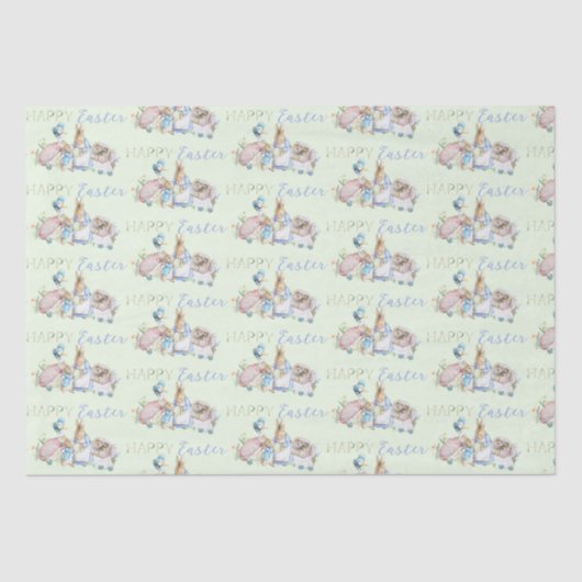 Papier Mousseline Beatrix Potter Peter le lapin Tissu de Pâques (Recto)