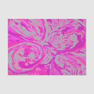 Papier Mousseline Beau Abstrait Fuchsia Rose Paisley Design