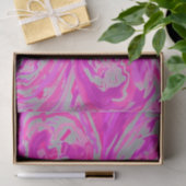Papier Mousseline Beau Abstrait Fuchsia Rose Paisley Design (Cadeau)