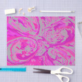 Papier Mousseline Beau Abstrait Fuchsia Rose Paisley Design (Artisanat)