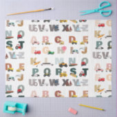 Papier Mousseline Beau Alphabet ABC Camions, Véhicules de transport (Artisanat)
